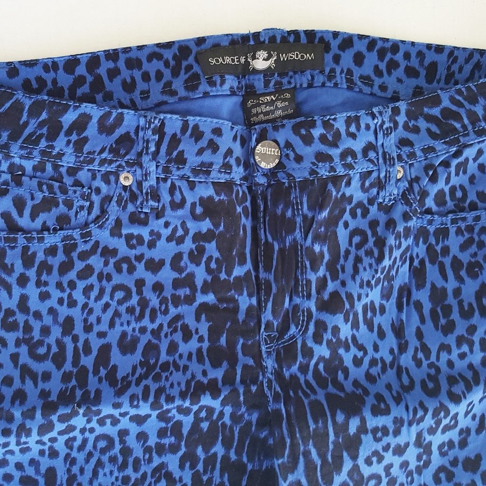 Torrid Source Of Wisdom Cheetah Print Pant Blue 1… - image 3